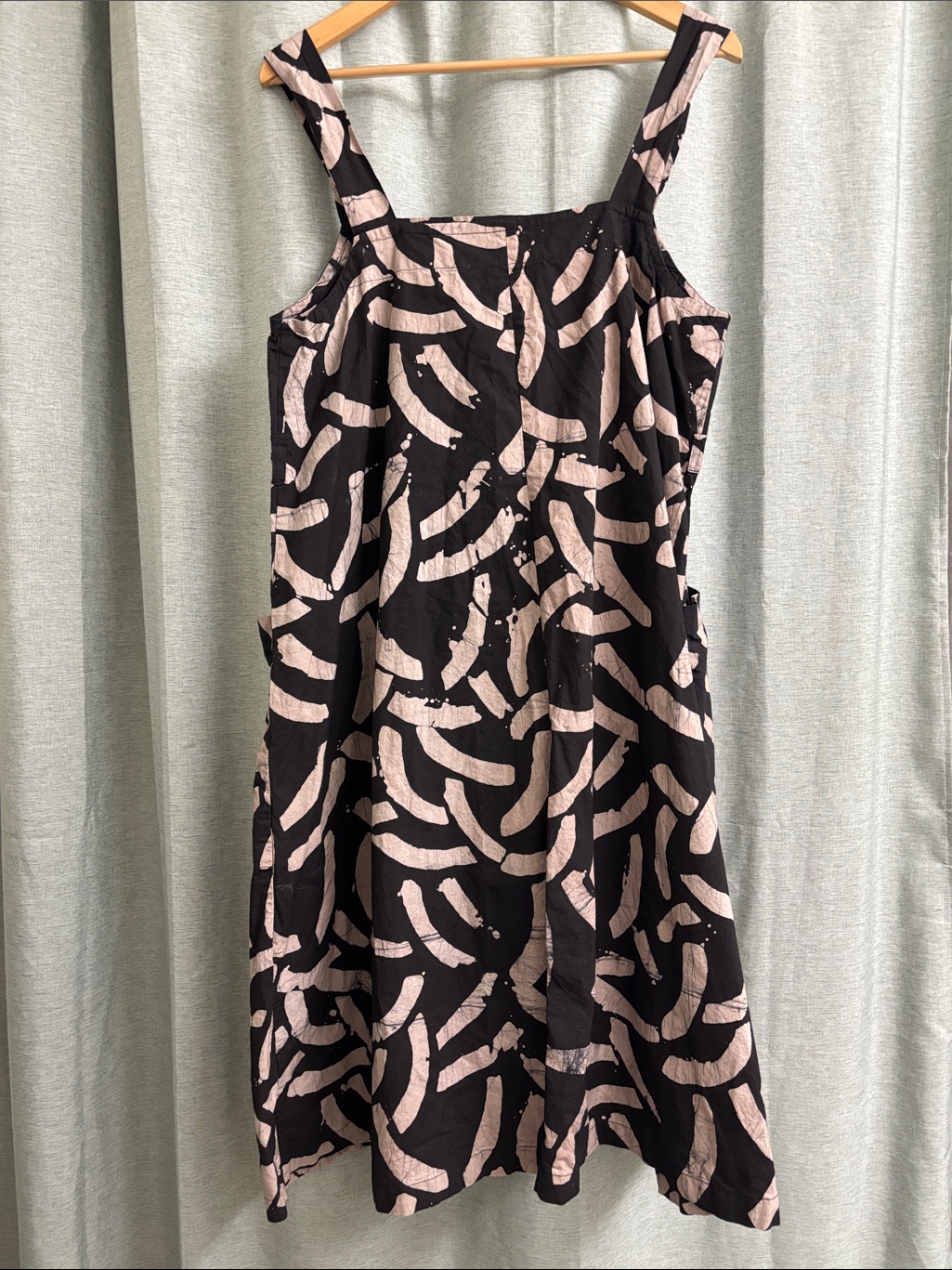 Osei-Duro Hand-Dyed Batik Patterned Sleeveless Dress Size Xl With Pockets — image 7 of 7